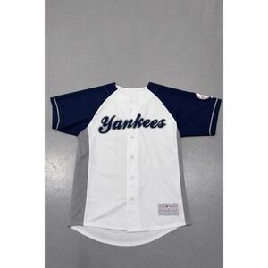 NY Yankees Mark Teixeira 25 Jersey Mens Medium MLB Genuine White Blue